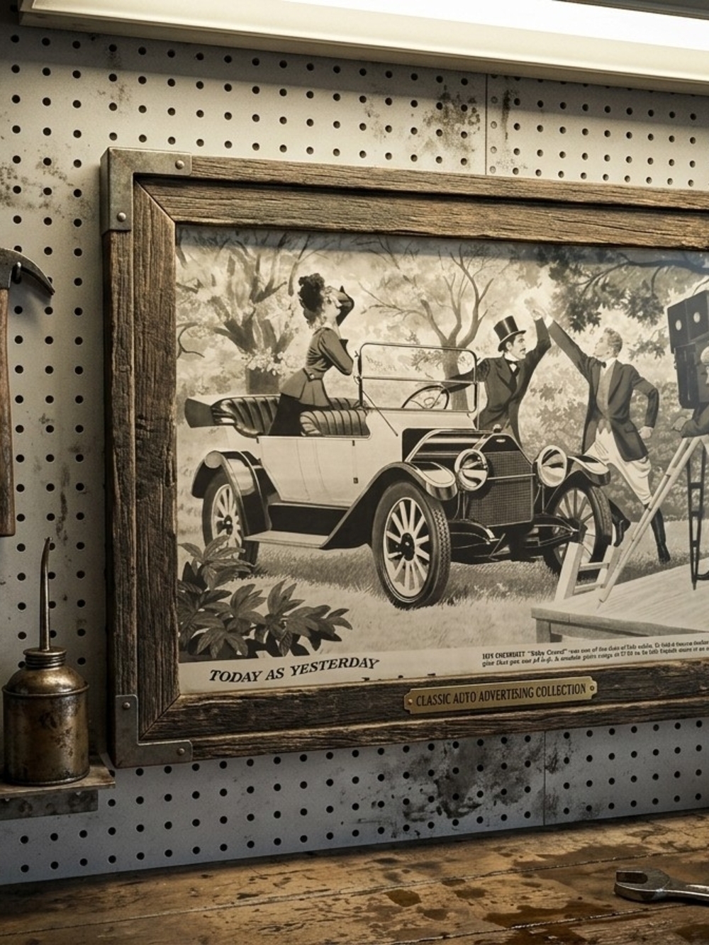 1913 advertisement features a vintage Chevrolet "Baby Grand" touring car